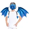 Dinosaure Masque Ailes pour Enfants Enfants Dragon Cosplay Costume Props Mascarade Fête D'anniversaire Carnaval Halloween Spectacle Masque L230704