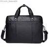 Briefcases Briefcases SCHLATUM Genuine Leather Briefcase Men Business Luxury Crossbody Bag Fashion Cowhide Shoulder Messenger Handbag 14 Inches Z230704