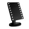 LED メイクアップミラー化粧品デスクトップポータブルコンパクト 16 /22 LED ライト点灯旅行化粧鏡女性のための黒、白、ピンク ZA2069 Offfo
