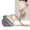 Zylindrische Farbkollision Handtasche Crossbody Handbags Mode Schulter Frauenbeutel Rippen Spleißbeutel 0819