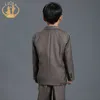 Abiti Nimble Primavera Autunno Abiti formali per ragazzi Set Bambini Party Host Matrimonio Costume Blazer Gilet Pantaloni 3 pezzi Abbigliamento all'ingrossoHKD230704