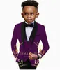 Suits Formal Yellow Boys Tuxedo Suit Shawl Lapel Vintage 3 Pieces Slim Fit Jacket Vest Pants Suit Set Child Party Suits For WeddingHKD230704