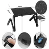360°Adjustable Folding Laptop Notebook Desk Stand Bed + Cooling Fan Mouse Tray