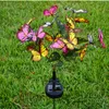 LED Solar Lights Outdoor Courtyard Butterfly Flower Grass Flat Lamp Villa Garden Landscape Decoration Waterproof Floor Insertion Flower Lamp RGB Lawn lights