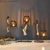 Candle Holders Home Decoration Accessories Creative Candle Holder Iron Kitchen Restaurant Romantic Candlestick Christmas Halloween Bar Party Z230704