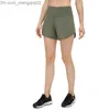 Shorts pour femmes NWT Couleur Shorts de yoga pour femmes Back Zipper Pockeks Shorts de sport Running Short Shorts d'entraînement d'entraînement Z230704