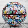 Ballen Kleurrijke Bloemenschoenen Graffiti Slijtvast Outdoor Basketbal Limited Edition Street Trend Cool Adult No.6 7 Feel King 230703