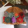 Boinas Boinas Sombrero de punto para mujer otoño e invierno color degradado hecho a mano crochet flor puntera sombrero retro belleza elegante hueco pintor sombrero Z230704