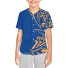 Men's Casual Shirts Polynesian Tribal Fijian Totem Tattoo Fiji Prints Kids Baseball Jersey Shirt Custom Tee Polyester Lightweight