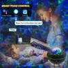 Luzes Novo WiFi Tuya Inteligente LED Star Galaxy Projetor Onda do oceano Céu estrelado Luz noturna Nebula Atmospher Lamp Blueteeth USB Music Player HKD230704