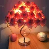 Autre maison jardin décoration de mariage moderne lampe de table Saint Valentin cadeau mariage chambre chevet lampe de bureau créatif Roses fleur lumière 230703