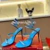 Rene Caovilla Margot صندل Snake Snake Strass Stiletto Heels Womens عالية الكعب مصممون فاخرون في الكاحل أحذية المساء