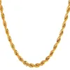 18k gold plated necklace 2 colour hiphop necklace Gold necklaces man Chains Jewelry Rope Chain Mens Hip Hop Necklace Deluxe Chunky chain