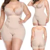 Shapers för kvinnor NEMOLEMON Plus Size Body Post Fettsugning gördel Clip Dragkedja Bodysuit Underbyst Midja Shaper Shapewear Hög kvalitet