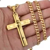 Mens Jewellery Cross Necklace Men Faith Jewelry Stainless Steel Necklace Chain Necklace Hip Hop Punk Party Accessories Collar L230704