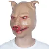 Cosplay Animal Pig Scary Latex Masks Horror Pig Head Masks Helmet Halloween Carnival Party Costume Props L230704