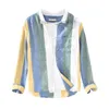 Męskie koszule na co dzień 1931 mężczyźni wiosna moda Japan Style czysta pościel wysokiej jakości kolorowy pasek barwiona koszula z długim rękawem męski minimalizm wypoczynek 230706