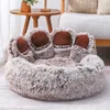 Number Soft Fluffy Dog Bed Pet House Sofa Washable Long Plush Outdoor Large Cat Warm Mat Thickened Portable Supplies Donut Bed for Dog