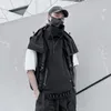 Gilets pour hommes 2023 tactique Techwear Cargo gilet hommes en plein air décontracté Sport à capuche gilet Punk Hip Hop sans manches veste