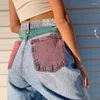 Damenjeans B-TOTO American Street Color Matching High-Waist-Frauen waren dünn und trendig Ins Retro-Haremshosen 2023 Mode