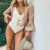 Kadın Mayo 2023 Amber Kemer Tek Parça Mayo Kadınlar Maillot Femme Beach Mayo Monokini Bioio Mujer Trikini Badpak Stroje Damskie J230704