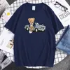 メンズ Tシャツ 車の横のテディベア高品質プリントシャツメンズコットンパーソナリティ Tシャツカジュアルブランドトップヴィンテージ S-Xxxl メンズ