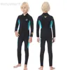 Fatos de mergulho Fatos secos 3mm Neoprene Wetsuit Meninas Surf Swimsuit Meninos Subaquático Freediving Mergulho Terno Duas Peças Crianças Scuba Wet Suit Roupa de Banho HKD230704