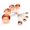 Measuring Tools /Set Measuring Cups Spoons Set with Scale Stainless Rose Gold Measurements Baking Tool Kitchen Supplies R230704