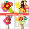 Fleurs décoratives 10pcs Fleur Rideau Retenue Tournesol Embrasse Farcie Pliable Drapé