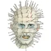 Hellraiser Pinhead Horror Mask Party Carnaval Mascaras Tête Nail Man Film Cosplay Masque Halloween Latex Effrayant Masques Spoof Props L230704