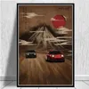 F1 voiture canvas peinture affiche décoration mur art gtr gtr mini vaporwave outun home sport sport race room décor toile affiches cadeau esthétique pour ami w06