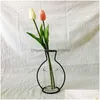 Vases Creative Iron Vase Planter Rack Flower Pots Shelf Bardian Decoration Soilless Organizer Home Accessories Drop Delivery Garden Dhzsb