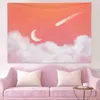 Wandtapijten Koepelcamera's Ashou Landschap Tapijt Muur Opknoping Decoratie Thuis Roze Kawaii Room Decor Esthetisch Tapijt Slaapzaal Decoratie Accessoires R230714