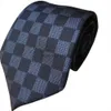 2023 Модный бренд мужской галстук 100% шелк с твердым цветом проверка жаккарда для вечеринки Свадебная бизнес повседневный дизайнерский костюм галстук