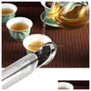 Coffee Tea Tools Stainless Steel Infuser Creative Pipe Design Metal Strainer For Mug Fancy Filter Puer Herb Teas Accessories Drop Dhb8V