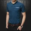 Men's Casual Shirts Mens Short Sleeve Shirts Slim Fit Formal Male White Naby Blue Grey Business Social Dress Summer Men's Clothing Z230705