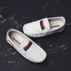 Sneakers Genuine Leather Children's Kids Dress Shoes For Boys Baby Girls Mocassins Fashion Shoes Casual Flat Slip On Mini Loafers 230703