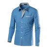 Men's T Shirts Stripe Slim Fit Button Down Shirt Single Breasted Business Long Sleeve Social Luxury Shirts And Blouses For Men Clothing 230703