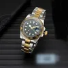 Mens Watches Designer Watch GMT Work Mechanical Automatic 40MM Green Dial Ceramic Border Gold Stainless Steel Bracelet Folding Buckle root beer Watch Wristwatches