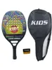 Tennisrackets 6-14yo Kids Strand Tennisracket Beginner Racket Koolstofvezel 270g Licht Geschikt Voor Kind Met Cover Presente 230703