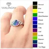 Anello di umore con cambiamento di temperatura di moda Anello rotondo con emozione mutevole Anello che cambia colore imitato per regalo di gioielli femminili da donna