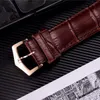 Herr designer herrklockor Mode mekaniska automatiska lyx armbandsur i läder