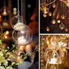 Portacandele 8Pcs 6/8cm Portacandele in vetro Appeso Tealight Globes Terrario Bastone da sposa Vaso Home Bar Decor Z230704