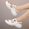 Slippare Summer Women Sandals Korean Wedge Platform Casual High Heels Ladies Shoes Outdoor Beach Peep Toewomens tofflor 230703