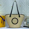 Bolsa de praia feminina bolsas de ombro de grife bolsa de luxo bolsa de compras de marca de moda bolsa de grama lafite carteira bolsa de viagem de lazer bolsa de compras de palha feminina