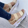 Mode sommar utomhus skor punk strand kilar kvinnor sandaler kil kvinnlig plattform spänne strap street sandalias de mujer 230703