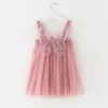 Robes de fille Summer Girl Kawaii Angel Wing Fairy Puffy Dress Toddler Kid Mesh Sling Princesse pour les filles Fête d'anniversaire MTK02 230704