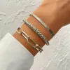 Charm Bracelets 2023 Fashion Strass Chain Bracelet Bangle Boho Heart For Women Punk Party Wedding Beach Jewelry Bijoux Gifts