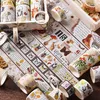 Självhäftande tejp 18 st Retro Washi Tejp Set Pappersvaror Dekorativ självhäftande tejp Journaltillbehör Grid Washitape Scrapbooking Kawaii Masking Tape 230703