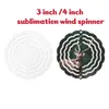 3inch Sublimation Aluminium Wind Spinner 4inch Sublimation Wind Spinner Impression par transfert de chaleur double face Plaque d'aluminium Accueil Décorations de Noël